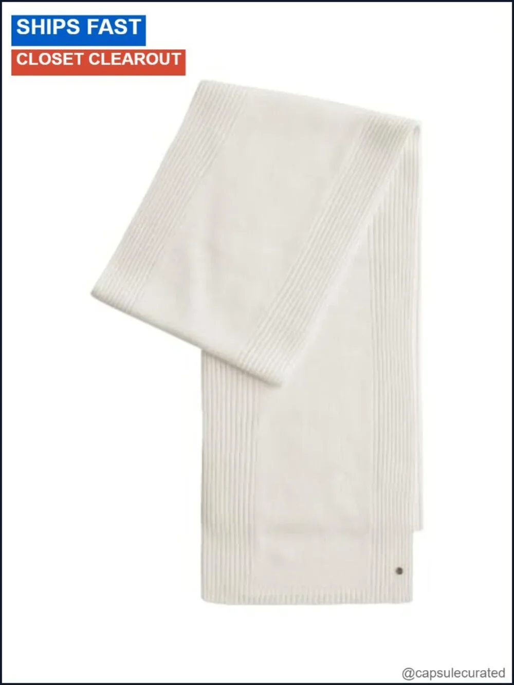 100% Pure Cashmere Ribbed Knit Scarf for Women Lightweight Winter Wrap